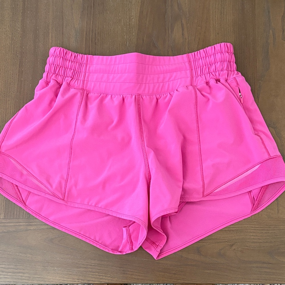 lululemon athletica hottie hot pink shorts